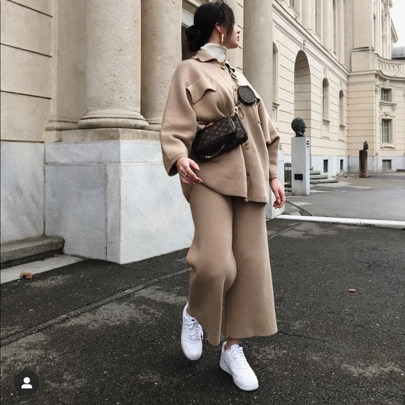 Zara knit oversized wool blend coat blogger - Picture 13 of 16